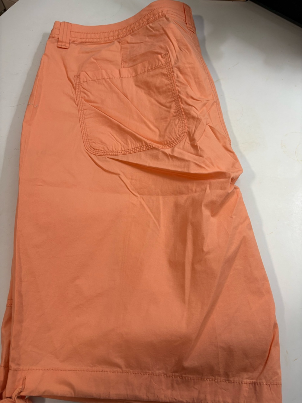 NWT #Cargo Shorts St John's Bay Coral Orange NEW with Tag.Bermuda.Utilitarian.